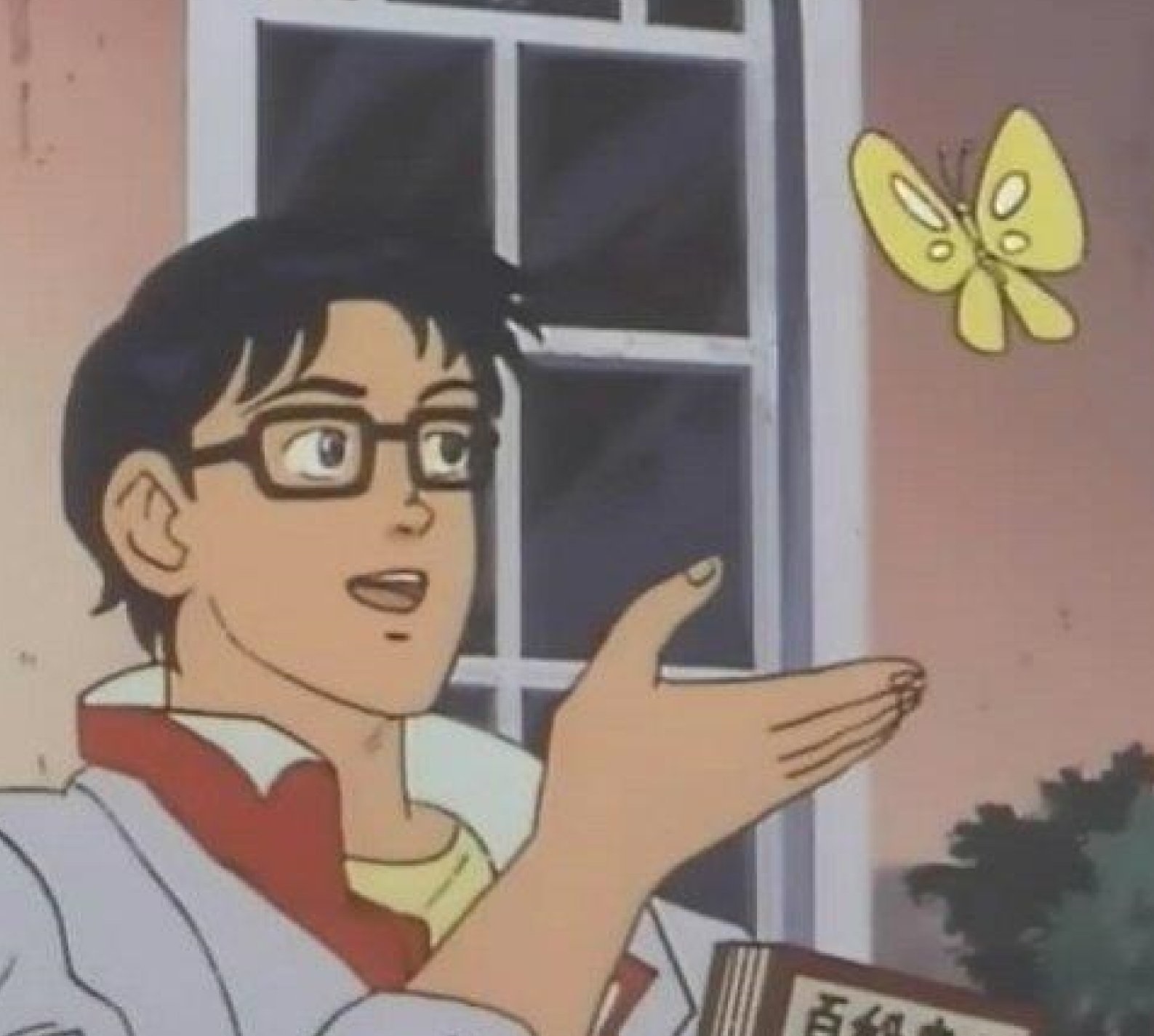 anime man pointing at a butterfly: the whitelist deciding that pwd ; curl is pwd